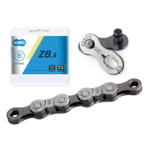 ŁAŃCUCH KMC Z8.3 114 LINKS SILVER GRAY