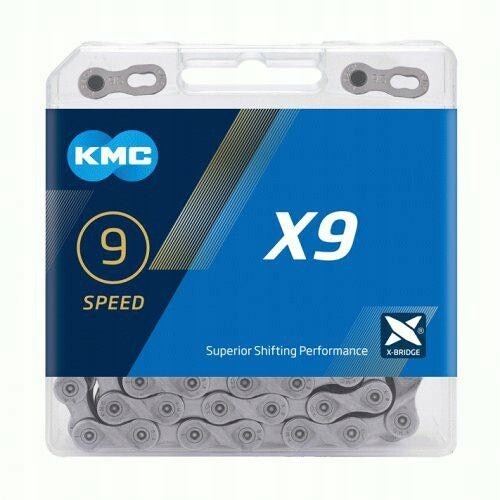 ŁAŃCUCH KMC X9 114 LINKS GREY