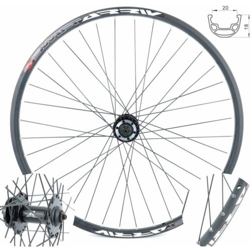 KOŁO PRZÓD 29" P.JOYTECH QR 6 ŚRUB ALU BLACK