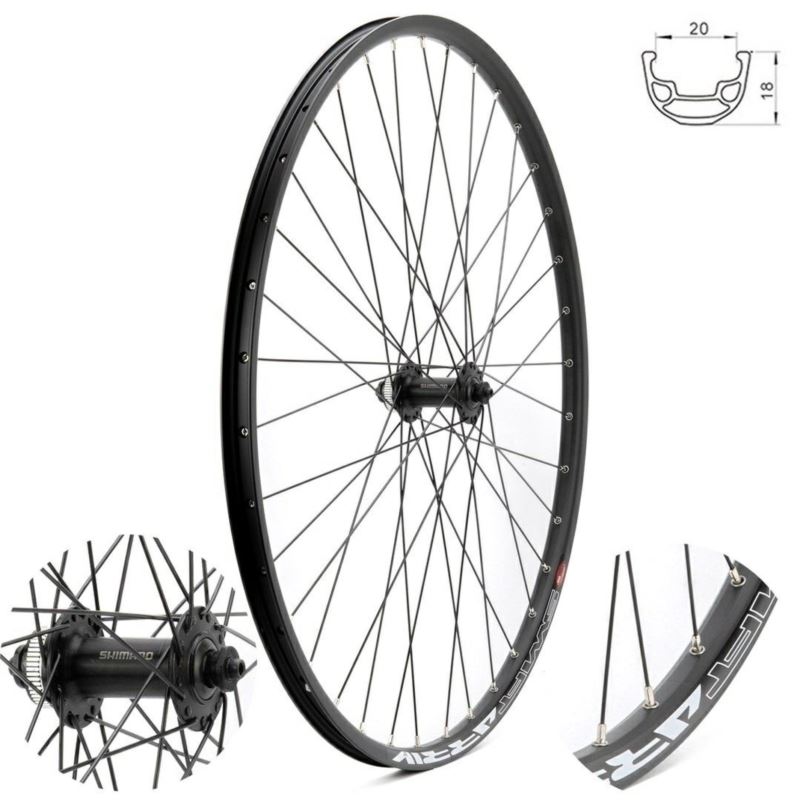 KOŁO PRZÓD 29" P. SHIMANO QR CENTER LOCK BLACK