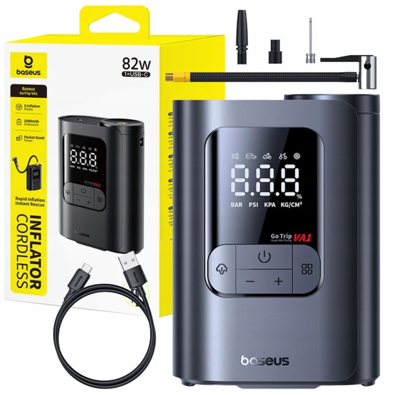 KOMPRESOR BEZPRZEWODOWY BASEUS GOTRIP VA1 82W USB