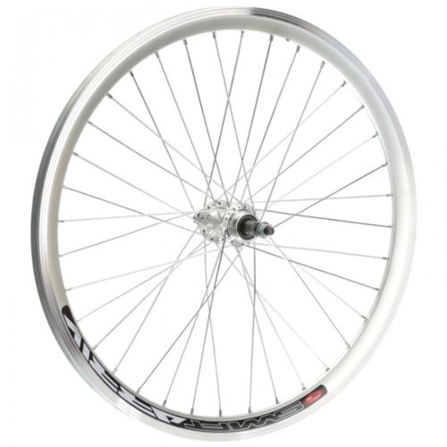 KOŁO TYŁ 24" WOLNOBIEG V-BRAKE ALU STOŻEK SILVER