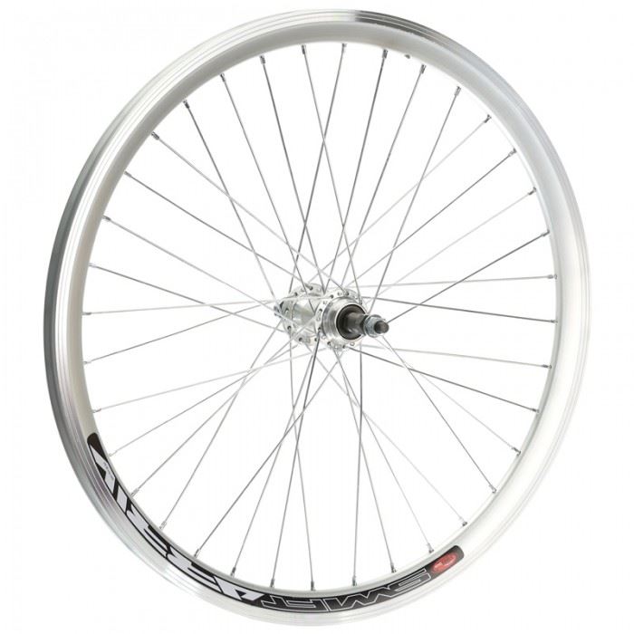 KOŁO TYŁ 24" WOLNOBIEG V-BRAKE ALU STOŻEK SILVER