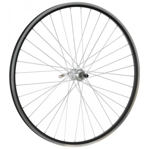 KOŁO TYŁ 26" WOLNOBIEG V-BRAKE ALU STOŻEK BLCK SLV
