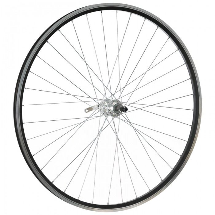 KOŁO TYŁ 26" WOLNOBIEG V-BRAKE ALU STOŻEK BLCK SLV
