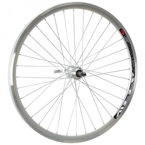 KOŁO TYŁ 26" WOLNOBIEG QR V-BRAKE ALU STOŻEK SLVR